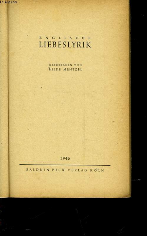 ENGLISCHE LIEBESLYRIK