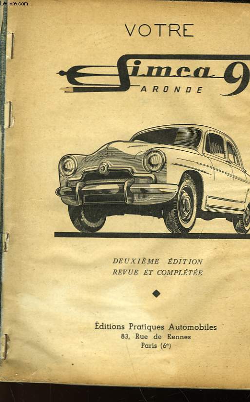 VOTRE SIMCA ARONDE 9 - NON PRECISE - 0 - Afbeelding 1 van 1