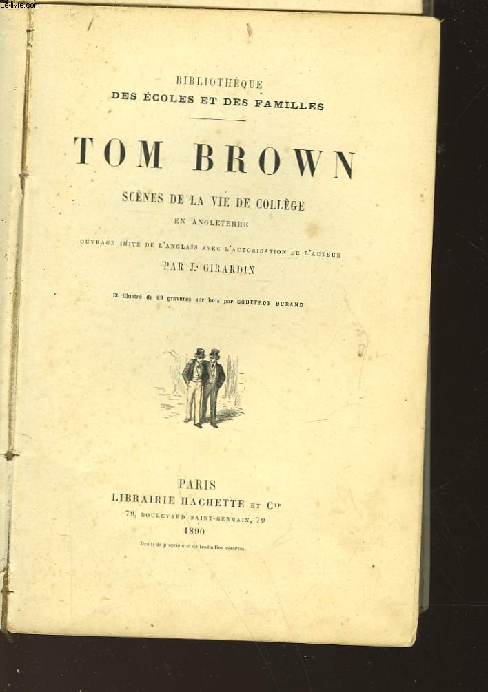 TOM BROWN - SCENES DE LA VIE DE COLLEGE EN ANGLETERRE
