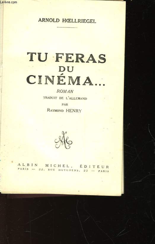 TU FERAS DU CINEMA...