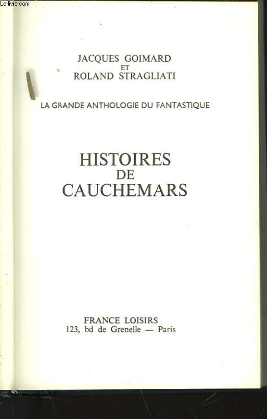 HISTOIRES DE CAUCHEMARS