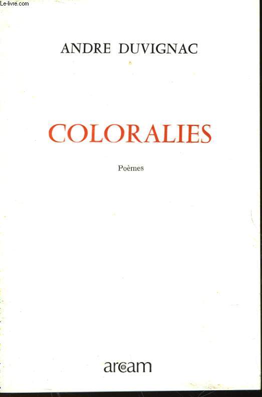 COLORALIE - POEMES