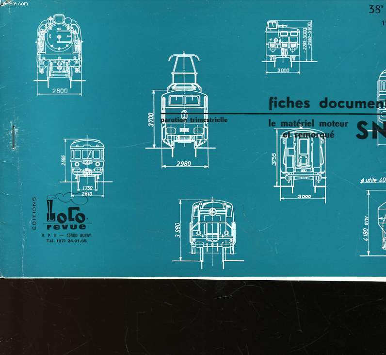 FICHES DOCUMENTAIRES LE MATERIEL MMOTEUR ET REMORQUE - SNCF - 38  SERIE 1975 - B