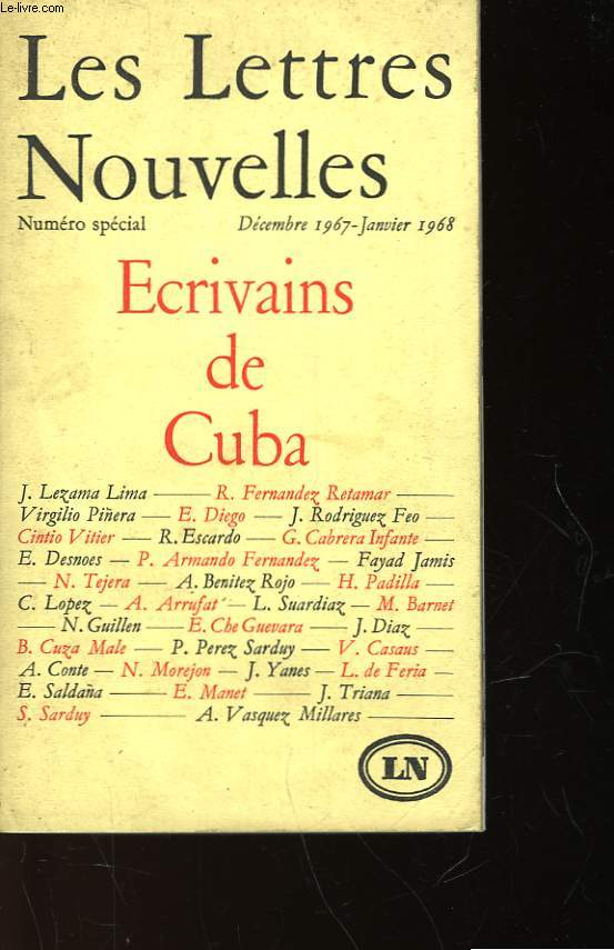 LES LETTRES NOUVELLES - ECRIVAINS DE CUBA