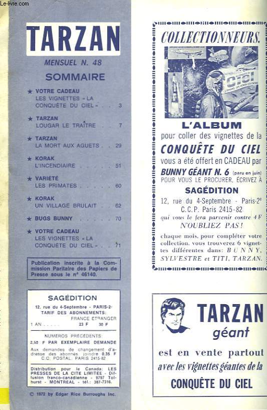 TARZAN - LE SEIGNEUR DE LA JUNGLE - MENSUEL N48