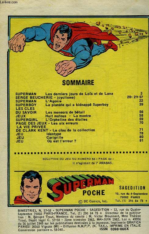 SUPERMAN POCHE N57-58
