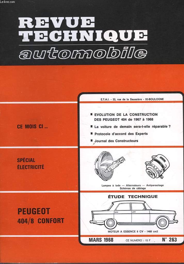 REVUE TECHNIQUE AUTOMOBILE - N263