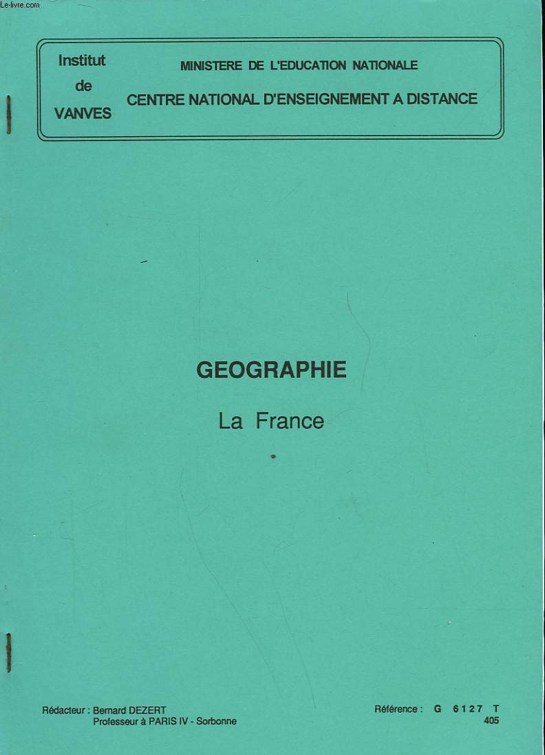 GEOGRAPHIE - LA FRANCE