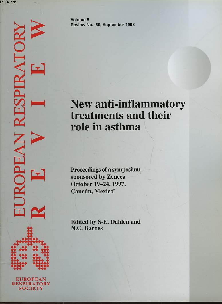 EURPEAN RESPIRATORY REVIEW - VOLUME 8 - N 60 - NEW ANTI-INFLAMMATORY TREATMENTS AND THEIR ROLE IN ASTHMA