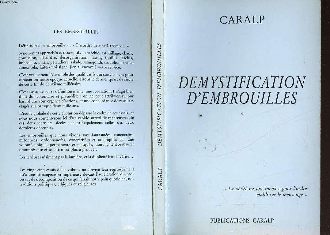 DEMYSTIFICATION D'EMBROUILLES