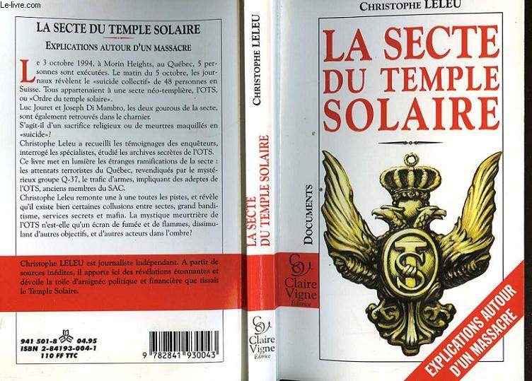 LA SECTE DU TEMPLE SOLAIRE