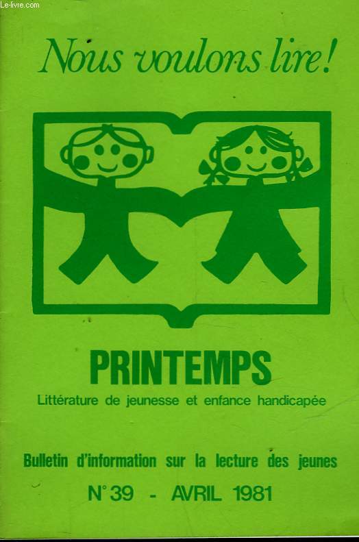 NOUS VOULONS LIRE! - PRINTEMPS