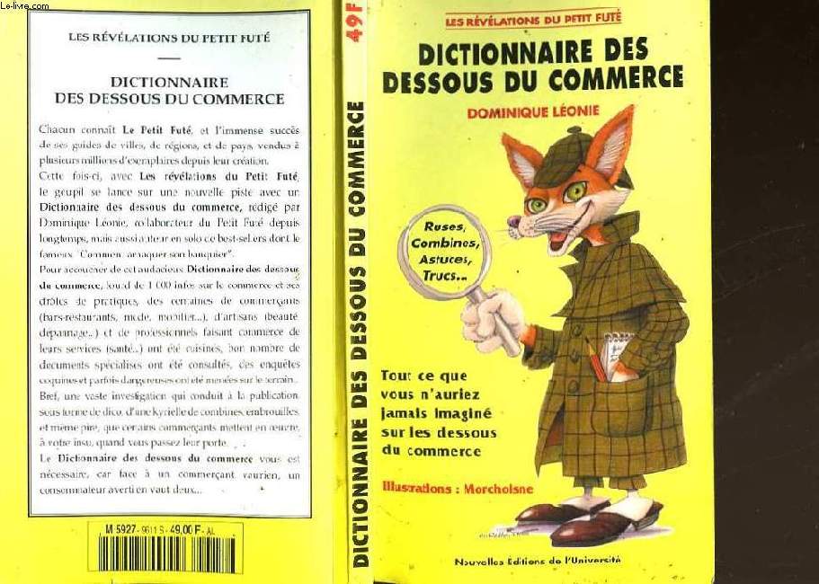 DICTIONNAIRE DES DESSOUS DU COMMERCE