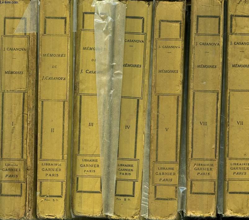 MEMOIRES DE J. CASANOVA DE SEINGELAT - SUIVI DE - FRAGMENTS DE MEMOIRES DU PRINCE DE LIGNE - 8 VOLUMES