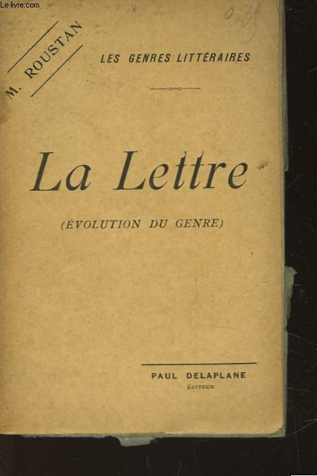 LA LETTRE - EVOLUTION DU GENRE