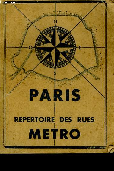 PARIS REPERTOIRE DES RUES METRO