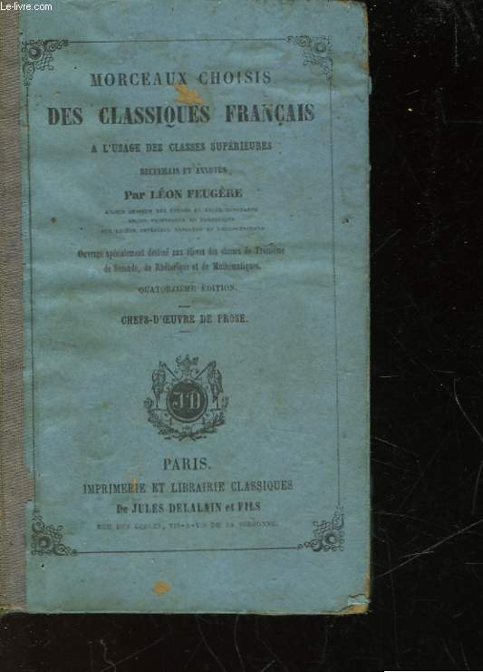 MORCEAUX CHOISIS DES CLASSIQUES FRANCAIS