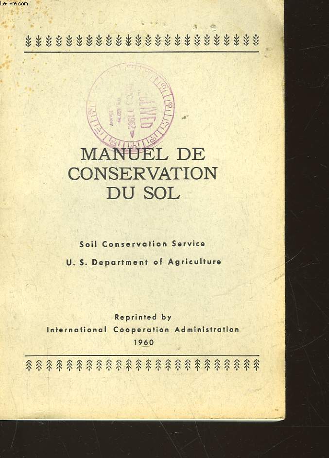 MANUEL DE CONSERVATION DU SOL