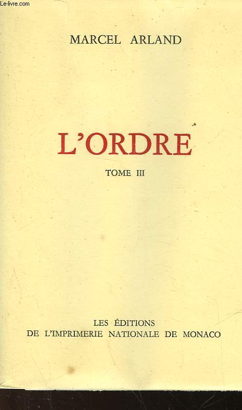 L'ORDRE - TOME III