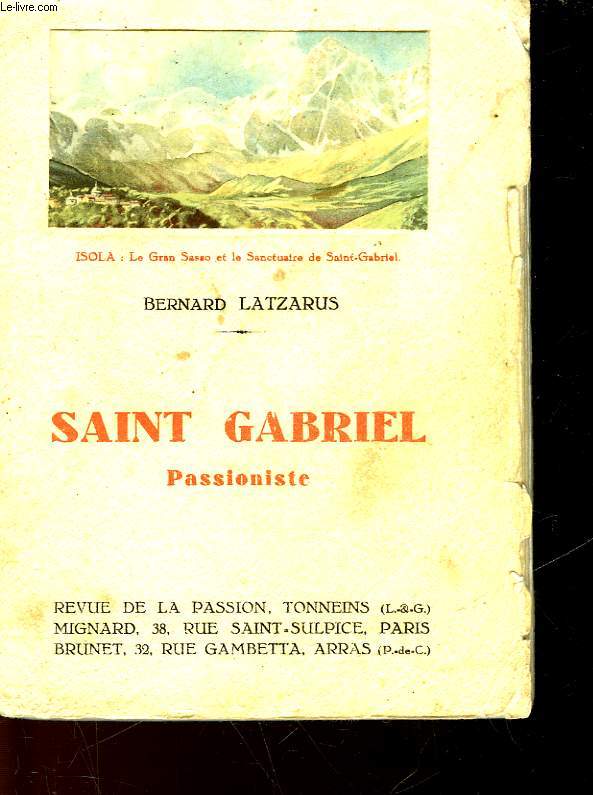 SAINT-GABRIEL - PASSIONNISTE