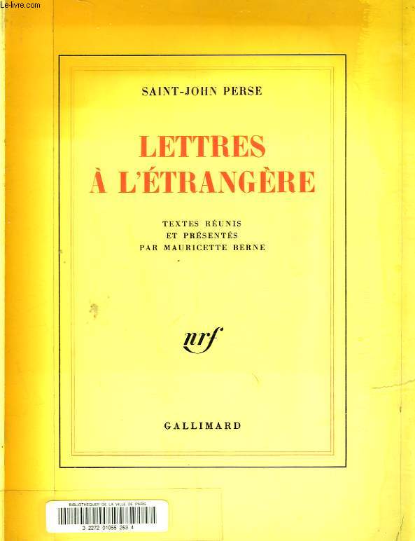 LETTRES A L'ETRANGERE