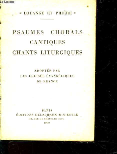 PSAUMS CHORALS CANTIQUES CHANTS LITURGIQUES