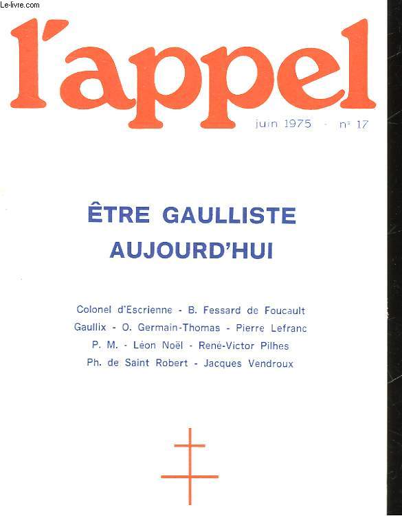 L'APPEL - N17 - JUIN 1975