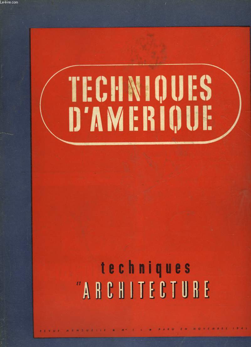 TECHNIQUES ET ARCHITECTURE - 5 ANNEE - N5-6