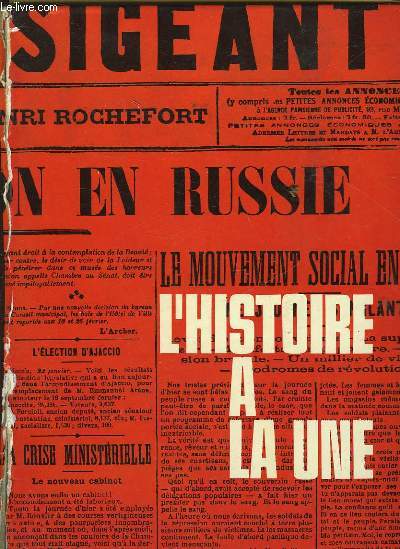 L'HISTOIRE DE LA UNE - 1 JANVIER 1900 - 7 MAI 1945