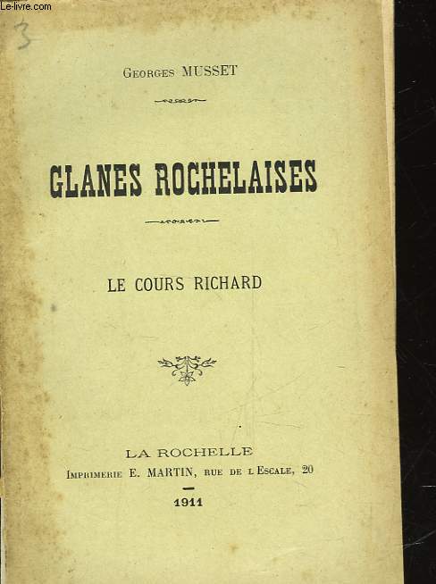 GLANES ROCHELAISES - LE COUR RICHARD