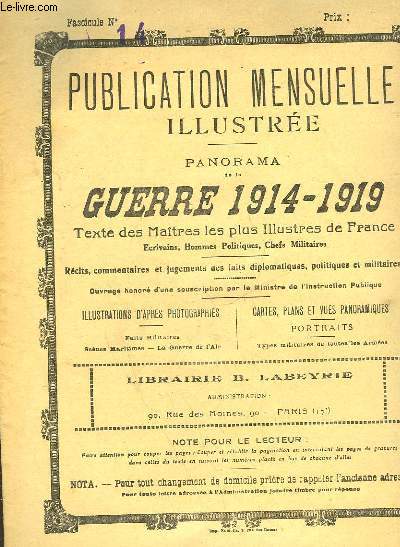 PUBLICATION MENSUELLE ILLUSTREE - PANORAMA DE LA GUERRE 1914-1919 - N14