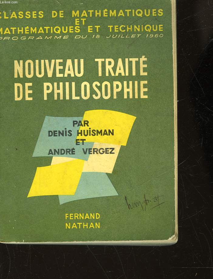 NOUVEAU TRAITE DE PHILOSOPHIE