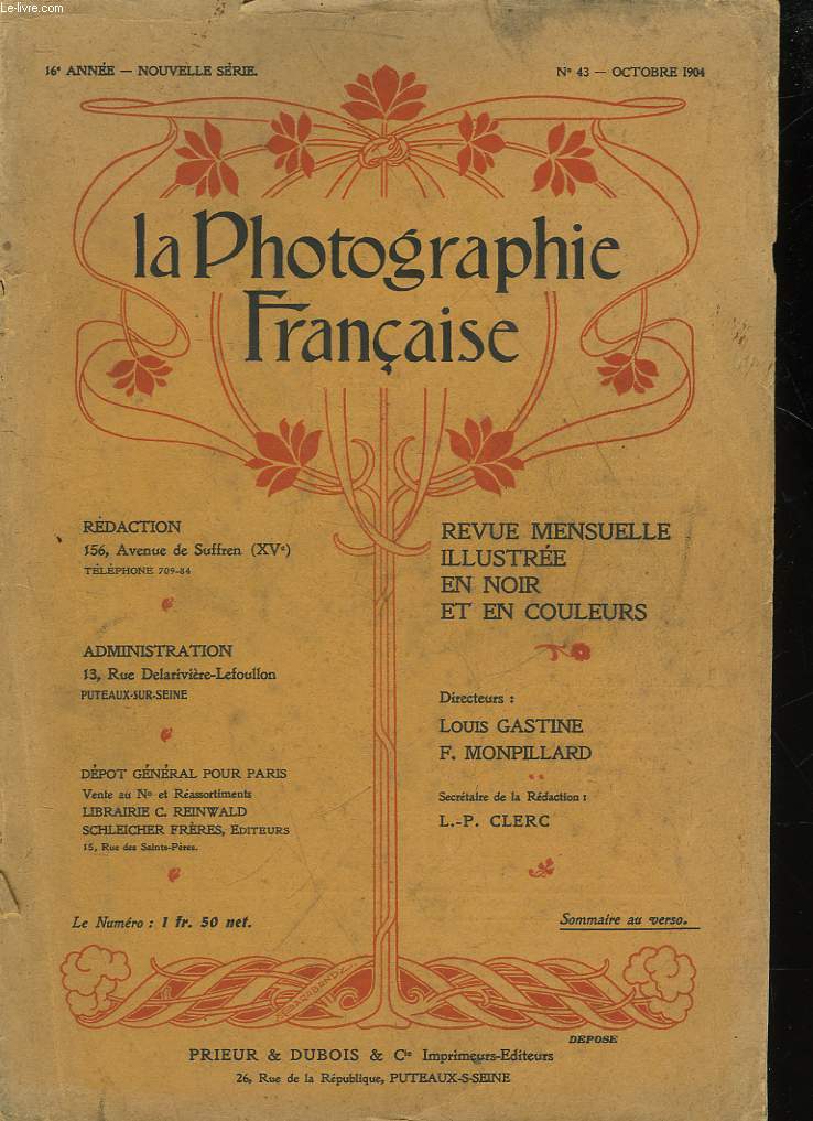 REVUE PHOTOGRAPHIQUE DES BREVETS D'INVENTION ET PUBLICATIONS PERIODIQUES - N43