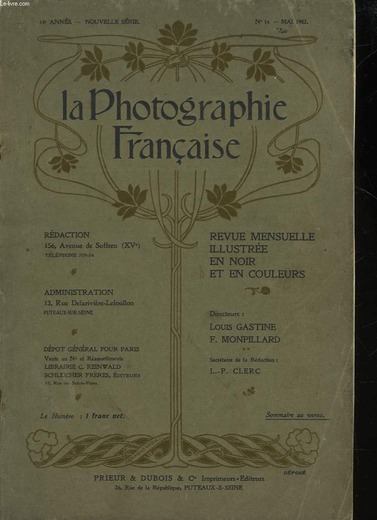 REVUE PHOTOGRAPHIQUE DES BREVETS D'INVENTION ET PUBLICATIONS PERIODIQUES - N14