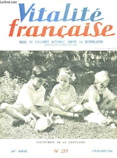 VITALITE FRANCAISE - 46 ANNEE - N377