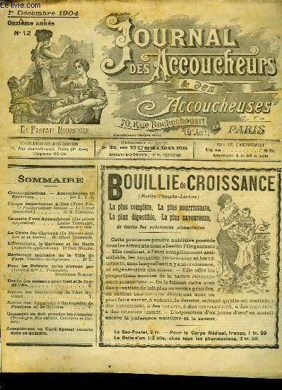 JOURNAL DES ACCOUCHEURS ET DES ACCOUCHEUSES - 11 ANNEE N12