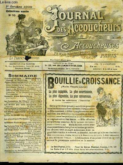 JOURNAL DES ACCOUCHEURS ET DES ACCOUCHEUSES - 15 ANNEE N10