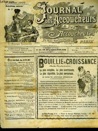 JOURNAL DES ACCOUCHEURS ET DES ACCOUCHEUSES - 16 ANNEE N7