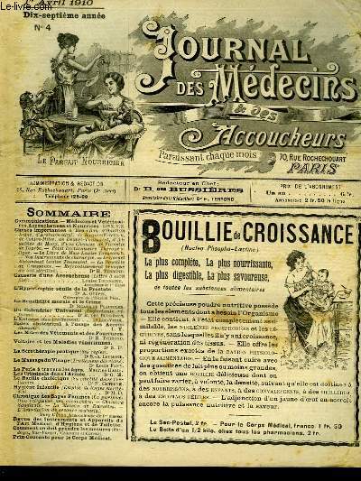 JOURNAL DES MEDECINS ET DES ACCOUCHEURS - 17 ANNEE N4