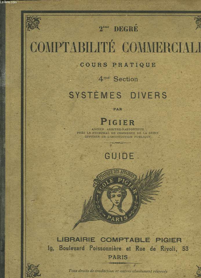 COMPTABILITE COMMERCIALE - 4 SECTION - SYSTEMES DIVERS