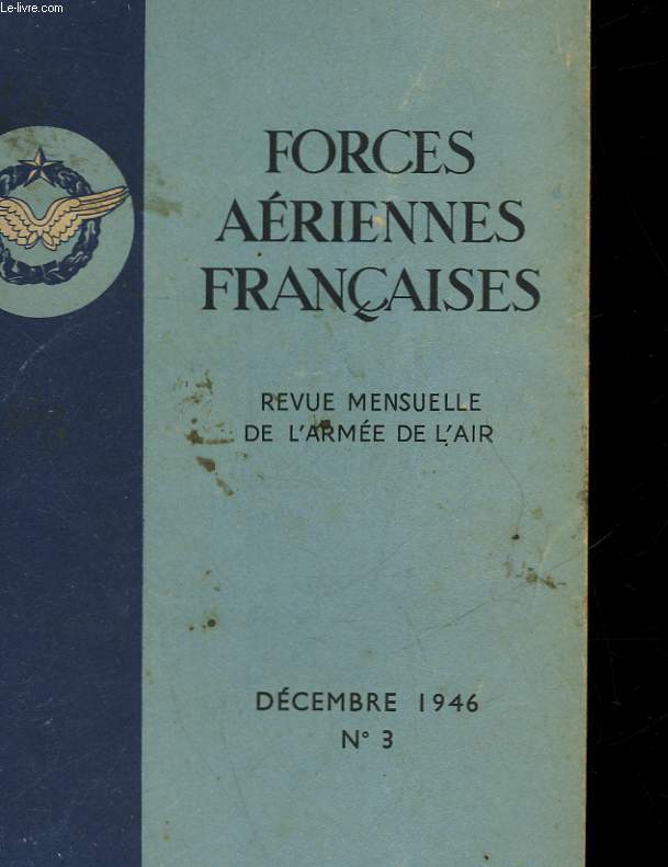 FORCES AERIENNES FRANCAISES - 1 ANNEE