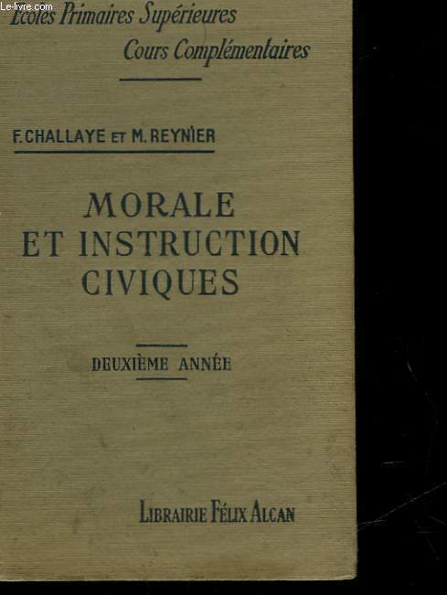 COURS DE MORALE ET INSTRUCTION CIVIQUE