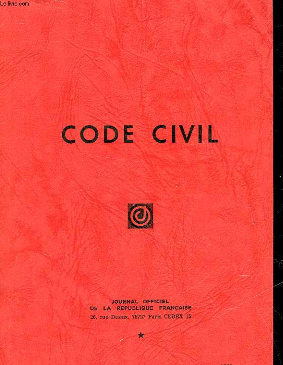 CODE CIVIL - SUPPLEMENT N1