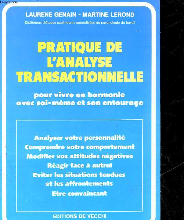 PRATIQUE DE L'ANALYSE TRANSACTIONNELLE