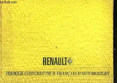 RENAULT - PREMIER CONSTRUCTEUR FRANCAIS D'AUTOMOBILES