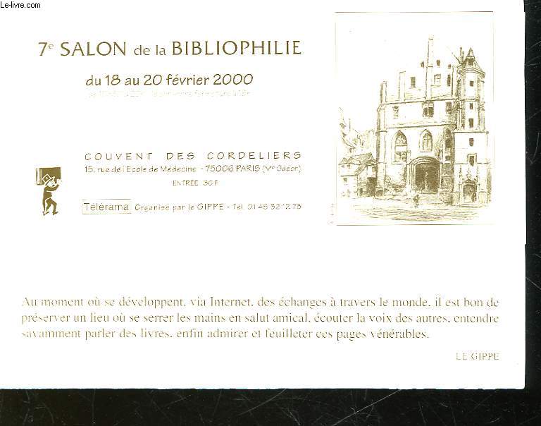 7 SALON DE LA BIBLIOPHILIE - COUVENT DES CORDELIERS