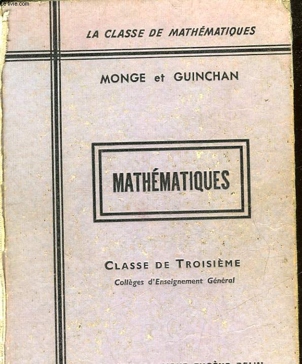 MATHEMATIQUES - CLASSE DE 3°