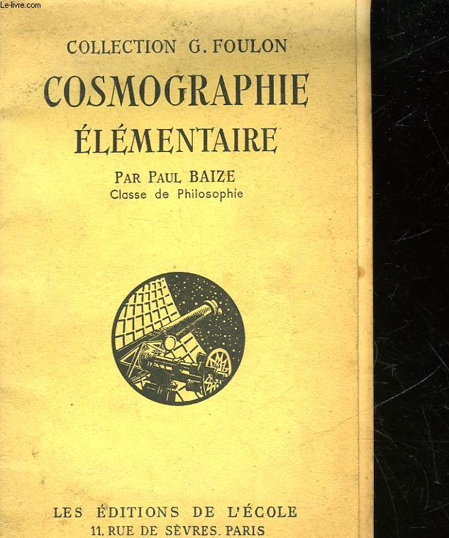 COSMOGRAPHIE ELEMENTAIRE - CLASSE DE PHILOSOPHIE