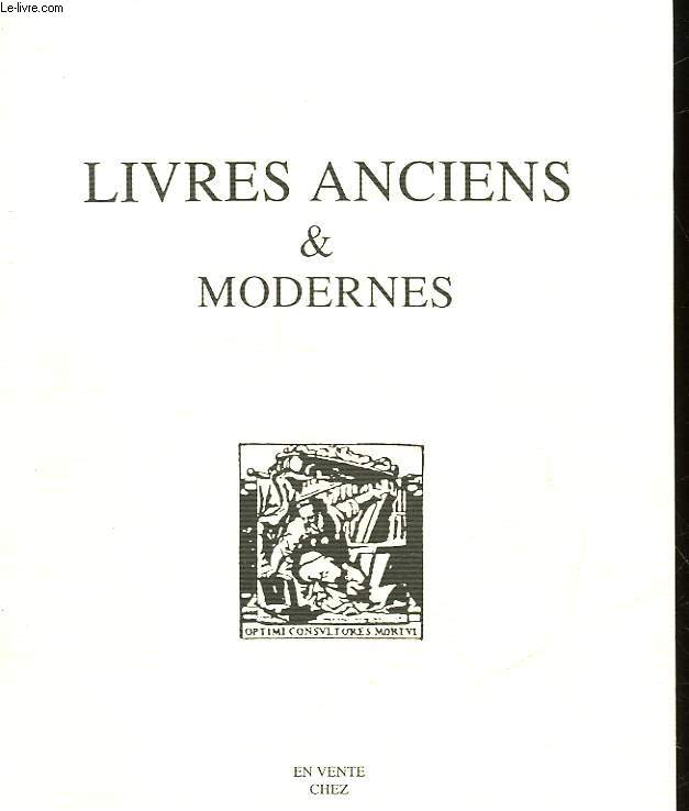 CATALOGUE - LIVRES ANCIENS ET MODERNES - RENE CLUSEL
