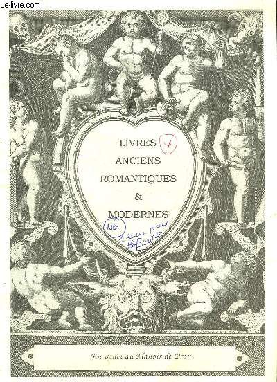 LIVRES ANCIENS ROMANTIQUES ET MODERNES